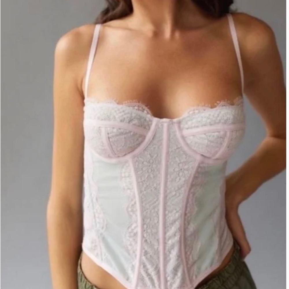 Pastel urban outfitters modern love  corset